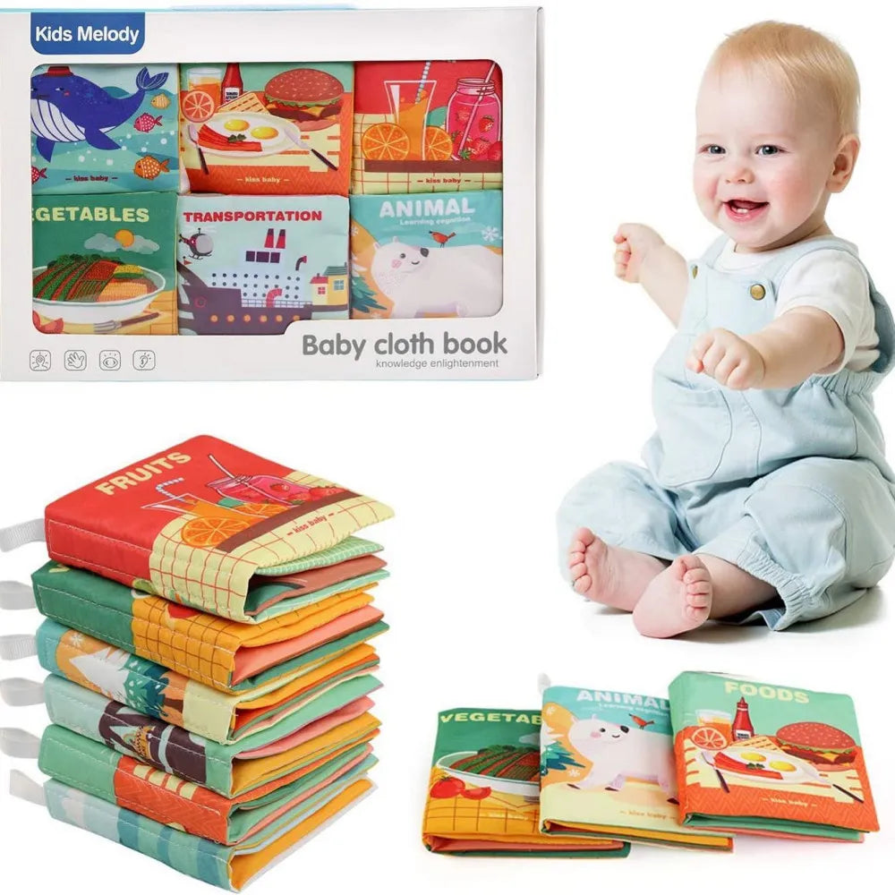 Crinkle Cloth Books for Babies (Set of 6 Book) (Code:1200)