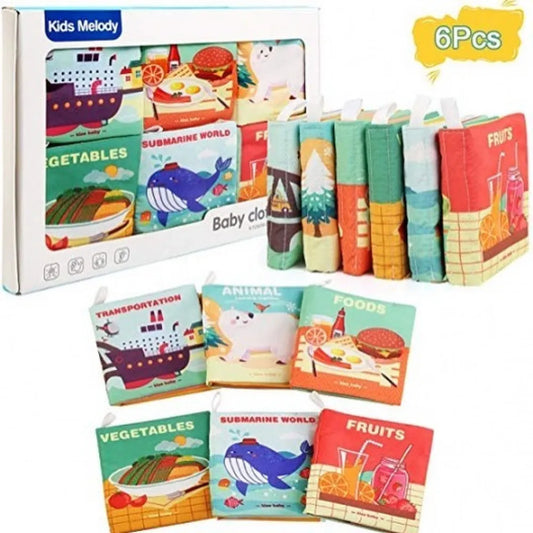 Crinkle Cloth Books for Babies (Set of 6 Book) (Code:1200)