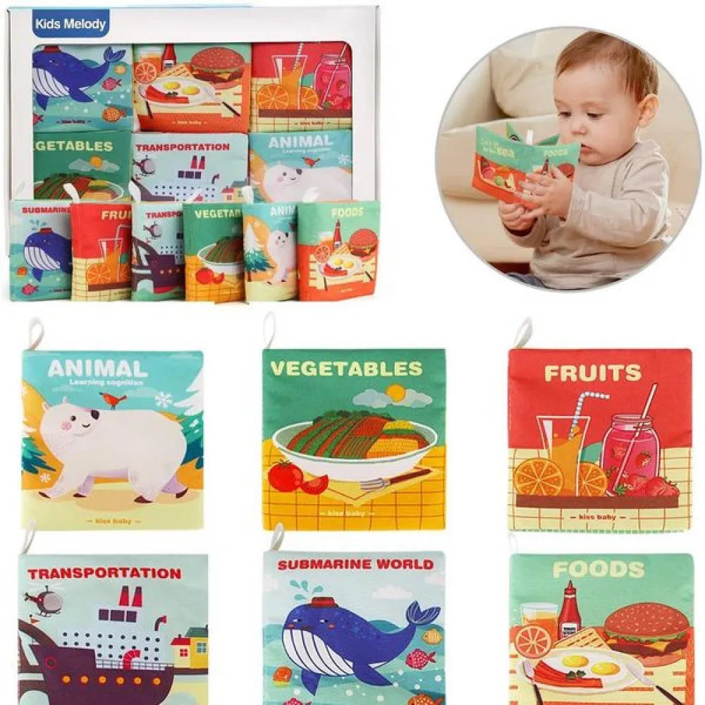 Crinkle Cloth Books for Babies (Set of 6 Book) (Code:1200)