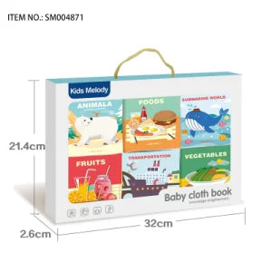 Crinkle Cloth Books for Babies (Set of 6 Book) (Code:1200)