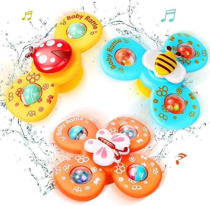 Rattle Spinners with Suction Cup – (Pack of 3) (Code:575)