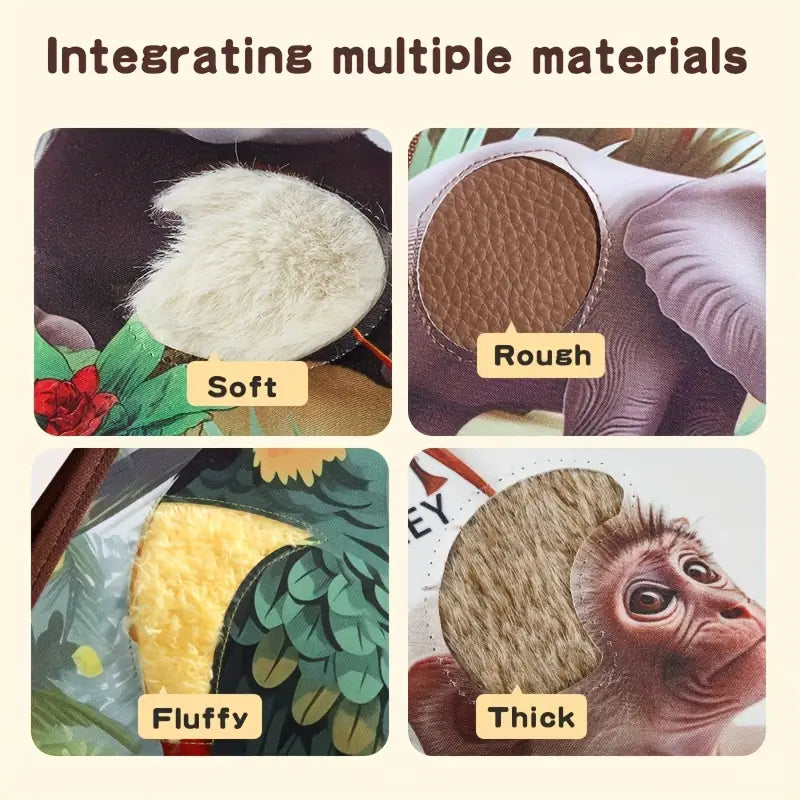 Tactile / Touch and Feel Book (Jungle Animals) (Code:1300)