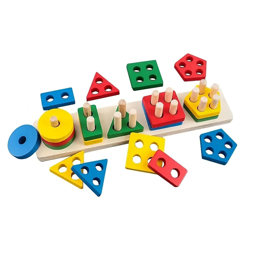 Geometric Shapes Wooden Sorter (Code:375)
