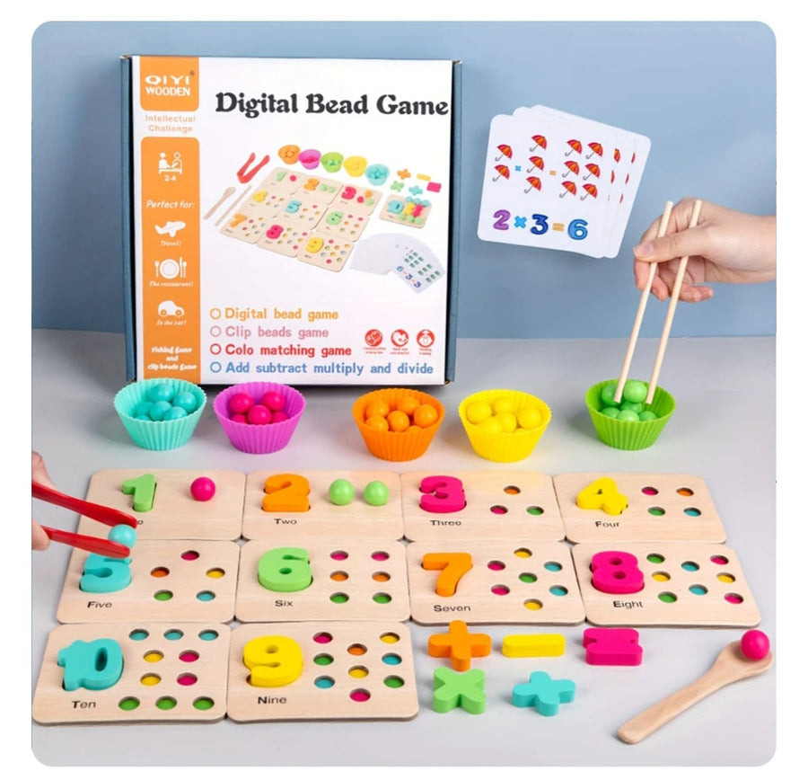 Wooden Numbers Cognitive Matching Game (Code: 1400)