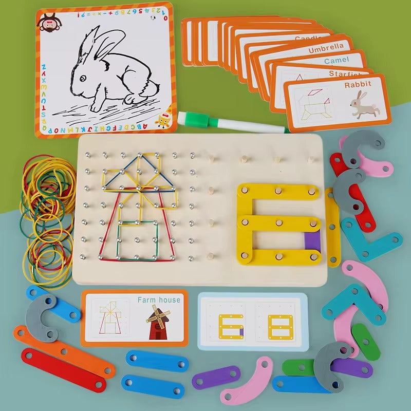 Wooden Nail Board Puzzle 2-IN-1 (Code:1700)