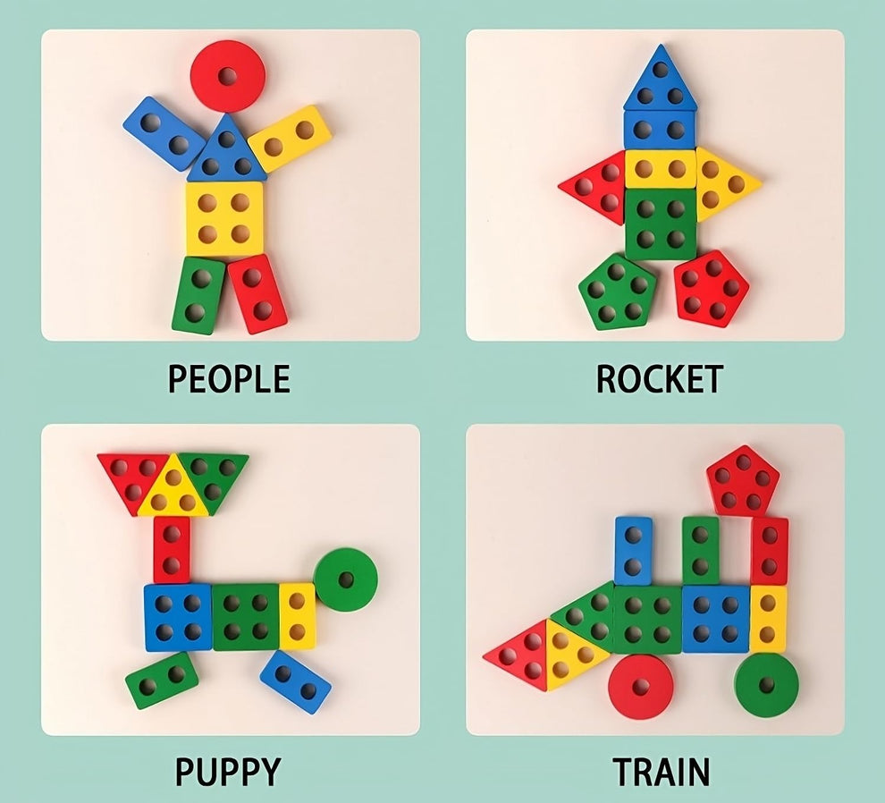 Geometric Shapes Wooden Sorter (Code:375)