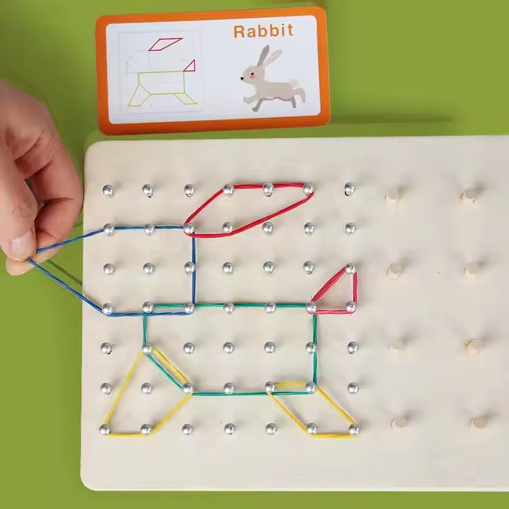 Wooden Nail Board Puzzle 2-IN-1 (Code:1700)