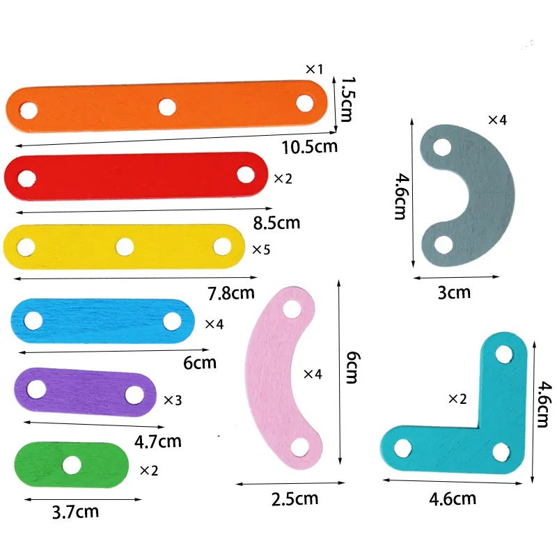 Wooden Nail Board Puzzle 2-IN-1 (Code:1700)