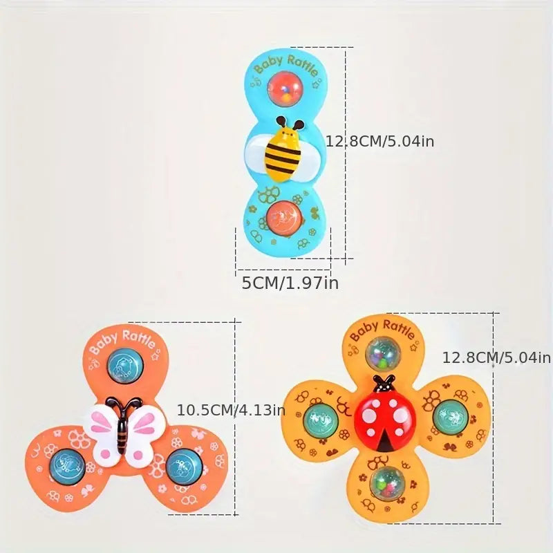 Rattle Spinners with Suction Cup – (Pack of 3) (Code:575)