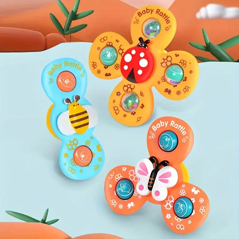 Rattle Spinners with Suction Cup – (Pack of 3) (Code:575)